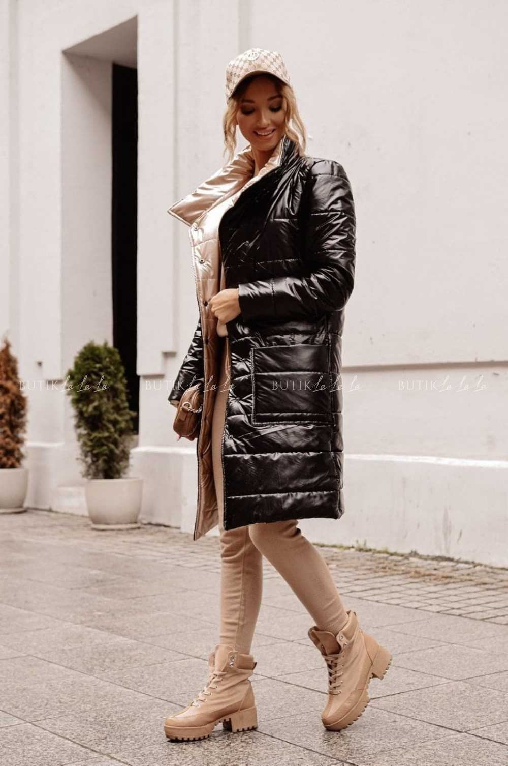 kurtka czarna przedłużana