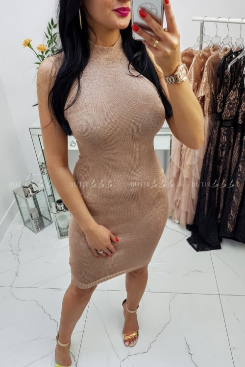 Sukienka Pudrowy Róż Sensual