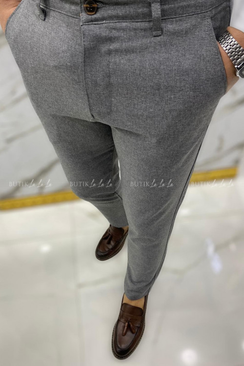 Spodnie męskie szare