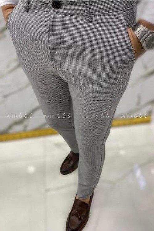 Spodnie męskie szare