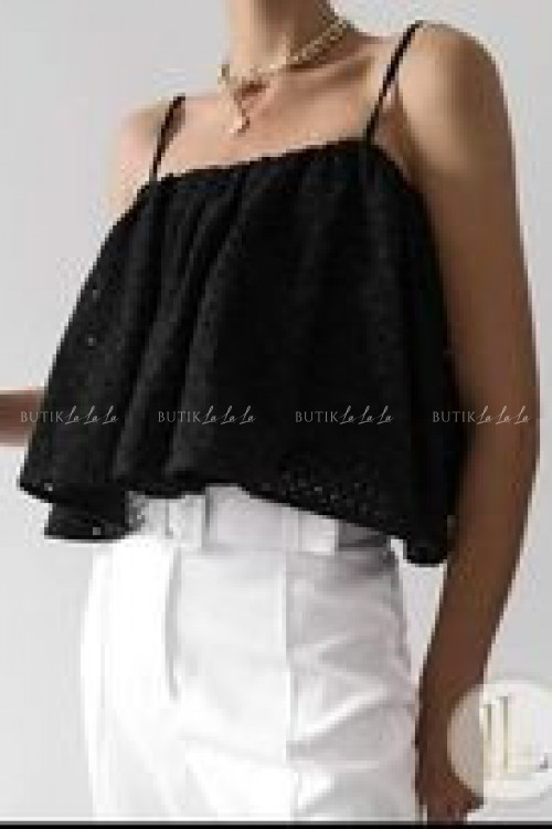 Bluzka hiszpanka czarna Auriana