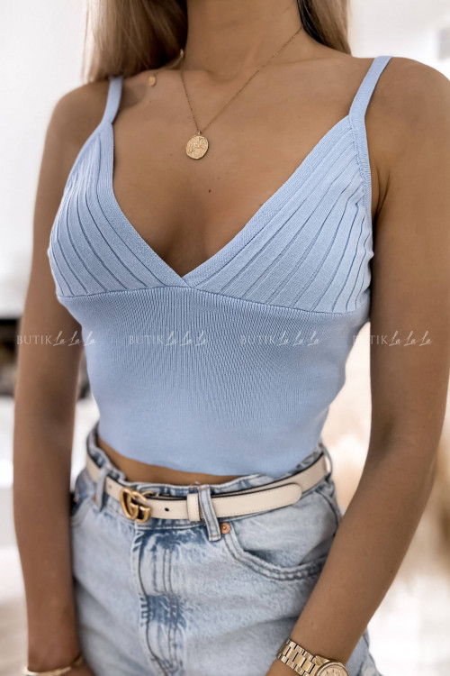 top niebieski prążkowany Sil 1