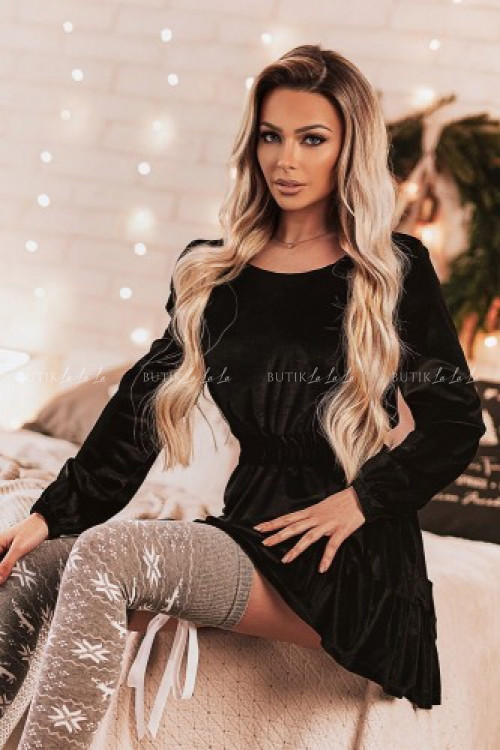 sukienka czarna welurowa Apollo 2