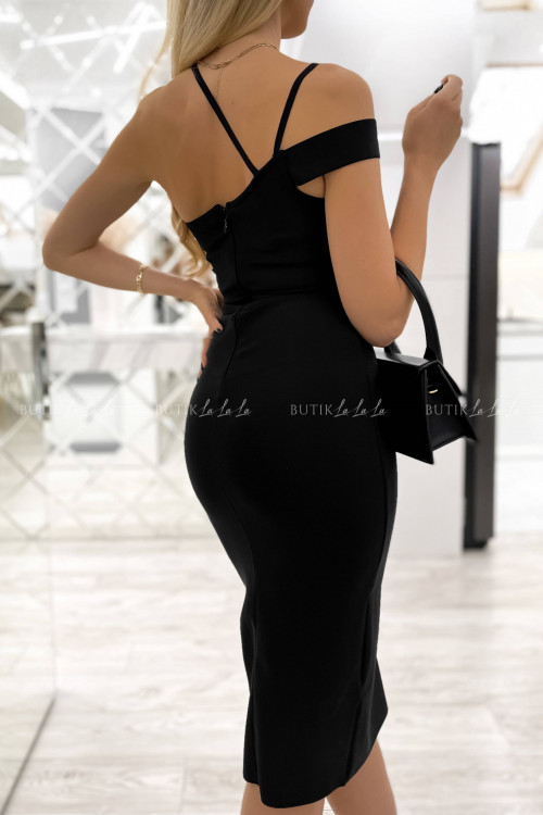 Sukienka bandażowa czarna Charlotte 4