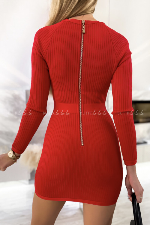 Sukienka bandażowa czerwona Sofia 5
