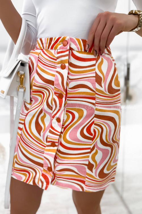 Spódnica w kolorowy print Elis 2