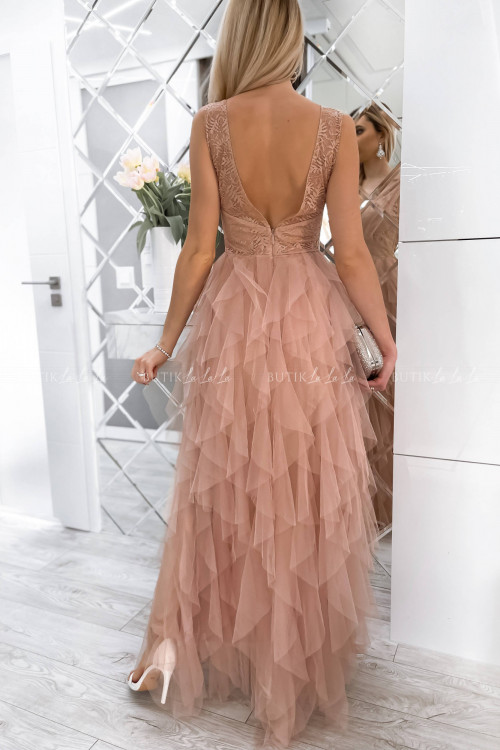 Sukienka nude maxi Versi 8