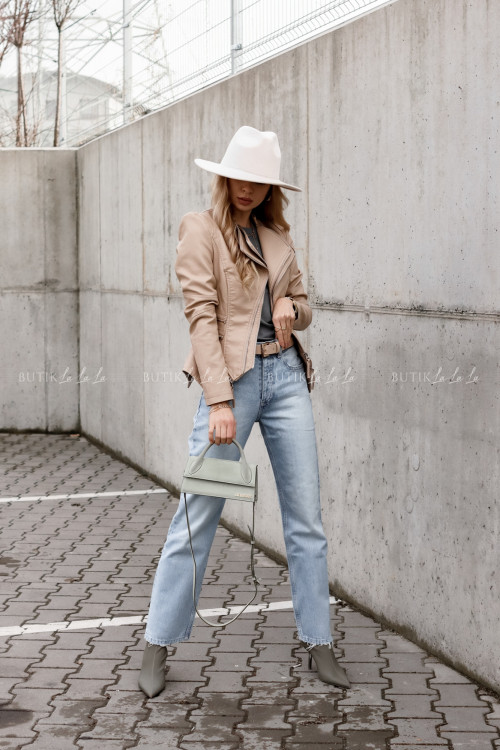 Kurtka ramoneska beżowa krótka Valentino 12