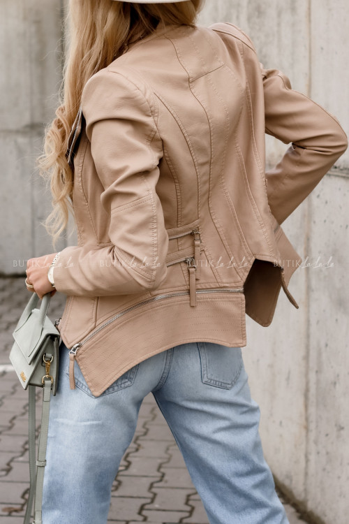 Kurtka ramoneska beżowa krótka Valentino 2