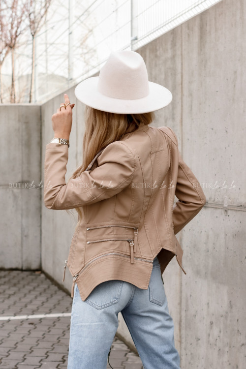 Kurtka ramoneska beżowa krótka Valentino 3