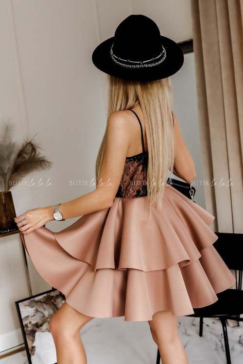 sukienka kawowa Emossi 2