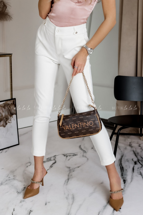 Spodnie materiałowe ecru Karmen