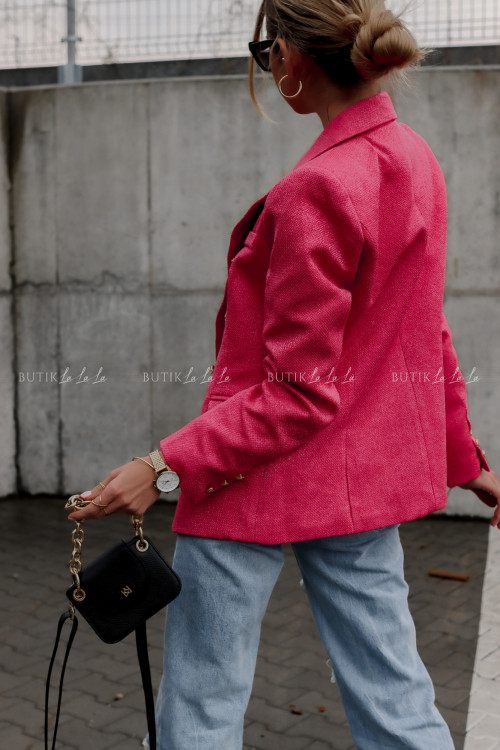 Zakiet różowy z tkaniny strukturalnej Drol 2