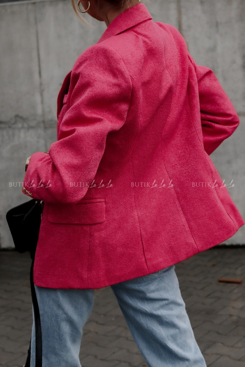 Zakiet różowy z tkaniny strukturalnej Drol 1