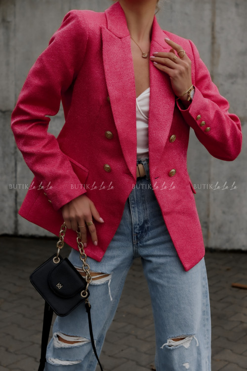 Zakiet różowy z tkaniny strukturalnej Drol 4