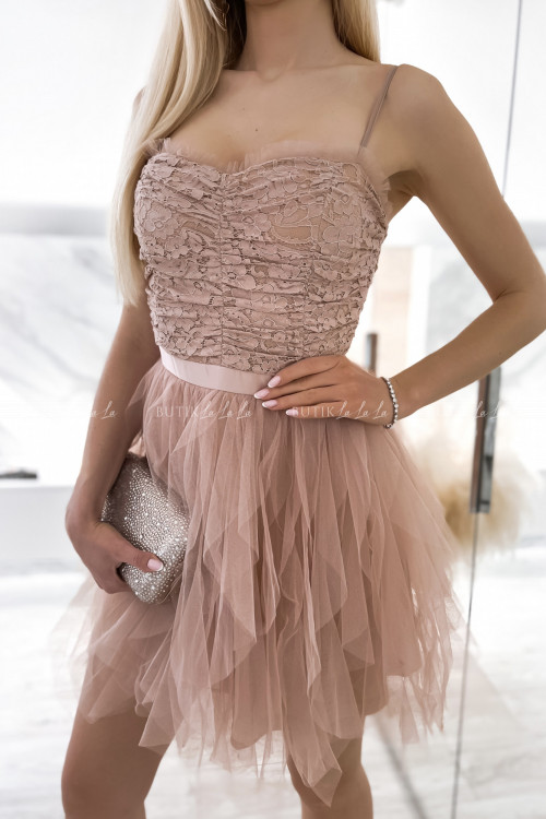 sukienka pudrowa mini Fassi 3