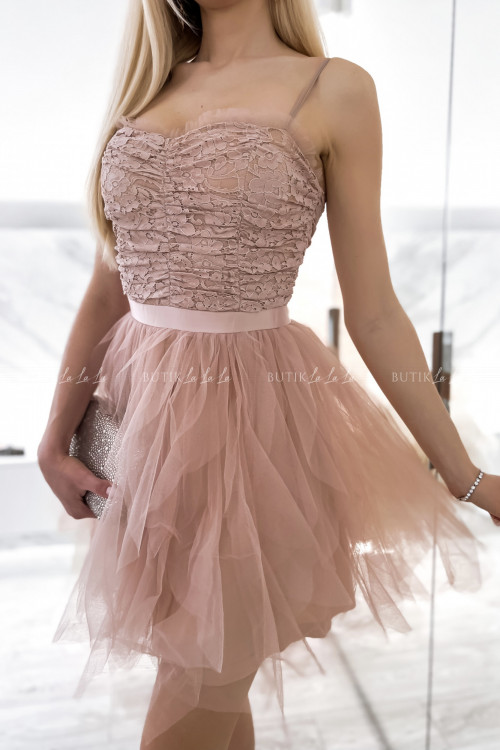 sukienka pudrowa mini Fassi 4