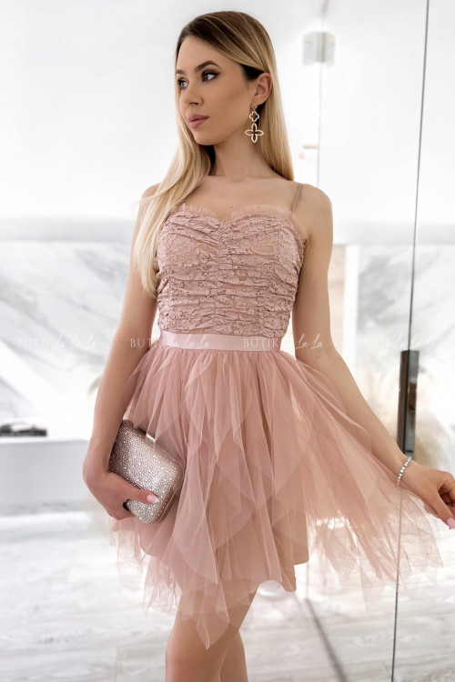 sukienka pudrowa mini Fassi 5