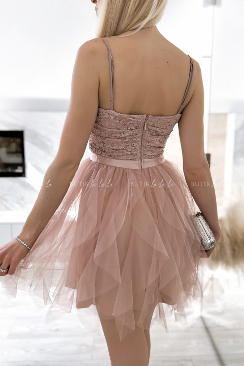 sukienka pudrowa mini Fassi 6