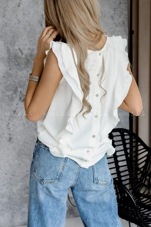 bluzka kremowa z ozdobnymi guziczkami lila 1