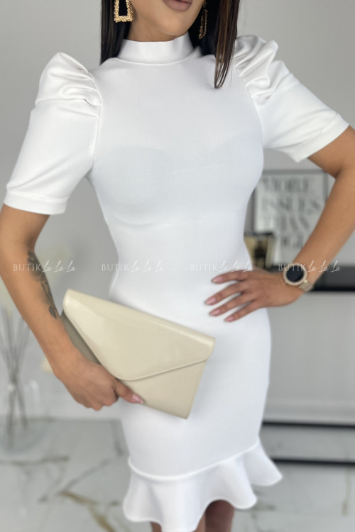 sukienka biała bandażowa Karina