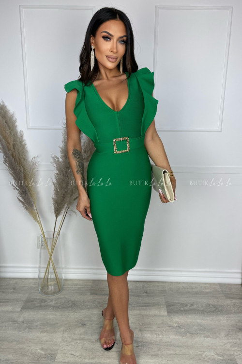 sukienka zielona bandażowa Sonia 3