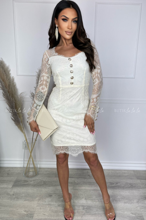 sukienka kremowa koronkowa Niva 3