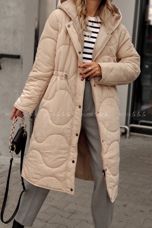 Kurtka przedłużana kremowa Maior