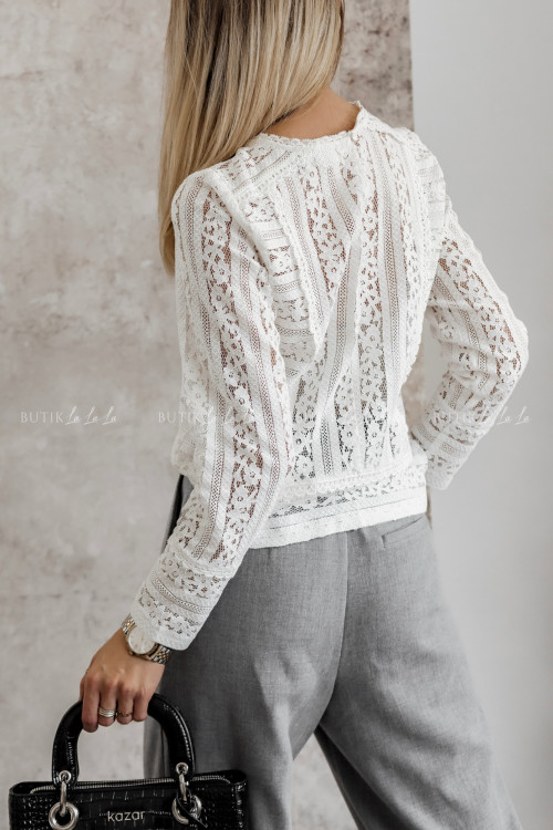 Bluzka ażurowa ecru Yetia 2