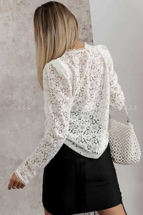 Koszula biała z koronką Keria 4