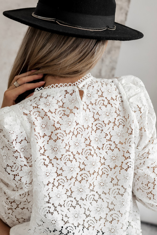 Koszula biała z koronką Keria 1