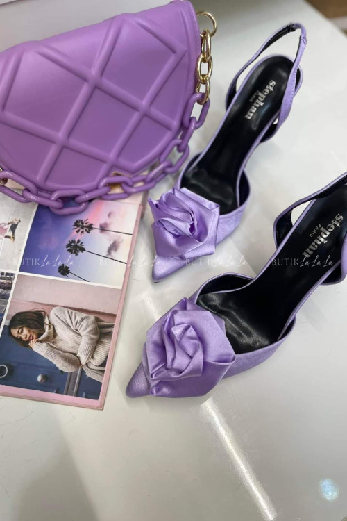 Sandały na szpilce ze szpiczastym noskiem Stephanie