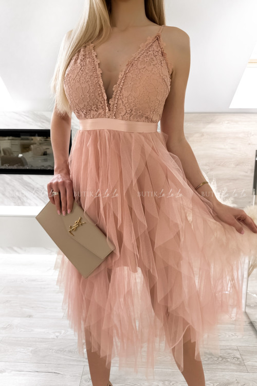 Sukienka pudrowa Beatrice 3