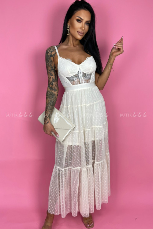 Sukienka kremowa midi Olimpia 2