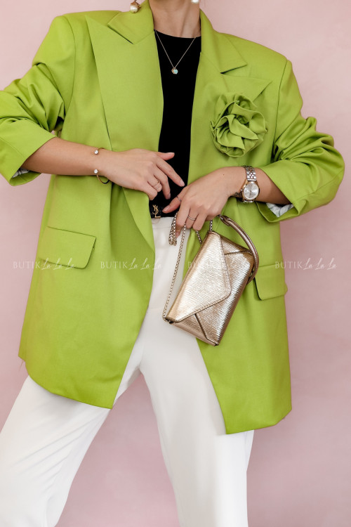 Marynarka limonkowa Sara