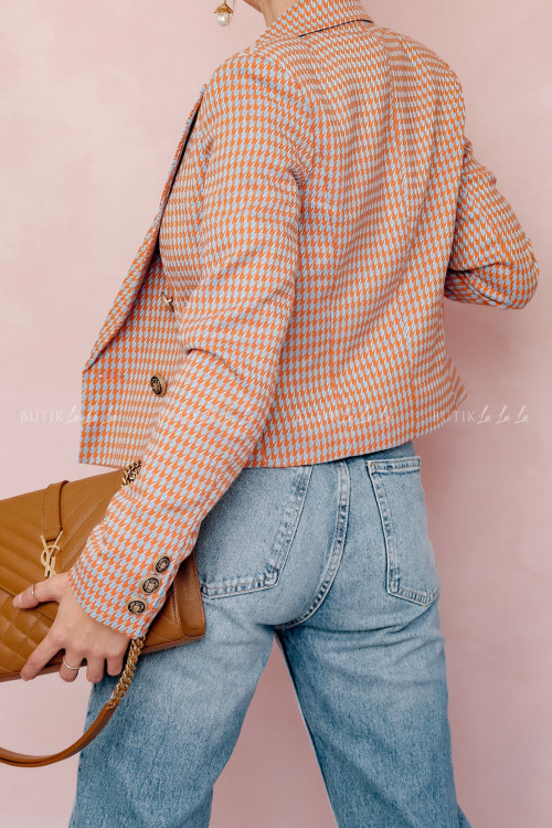 Marynarka o krótszym kroju w kratkę Talisima 4