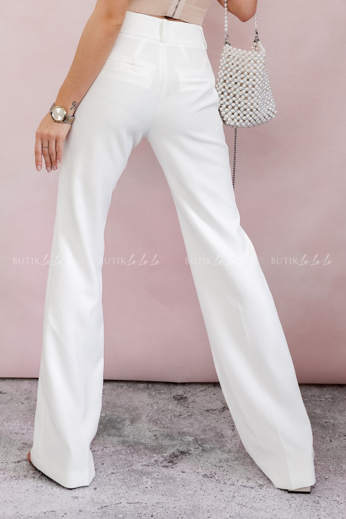 Spodnie proste białe Marigold 1