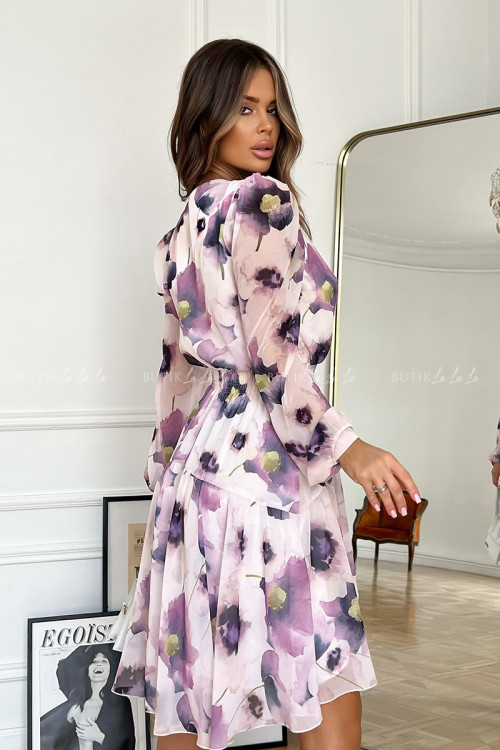 Sukienka wielokolorowa w kwiaty Estella 2