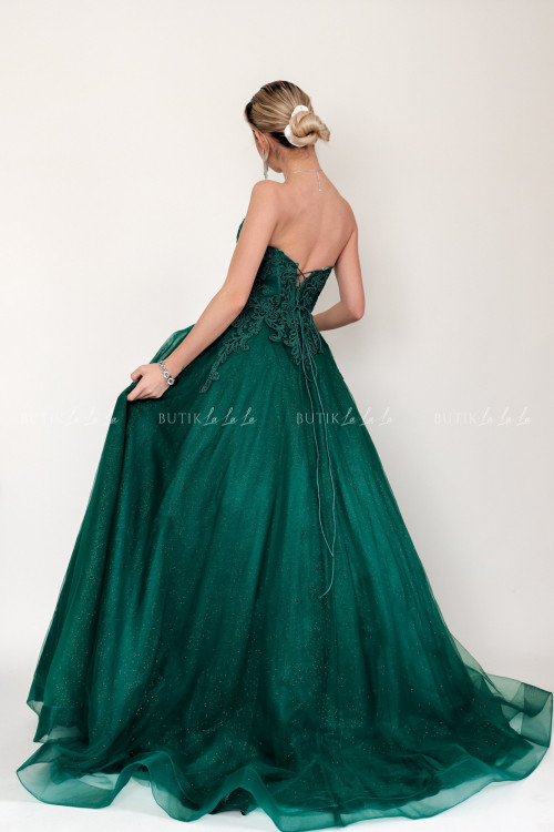 Sukienka maxi butelkowa zieleń Juliette 1