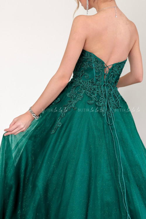 Sukienka maxi butelkowa zieleń Juliette 2