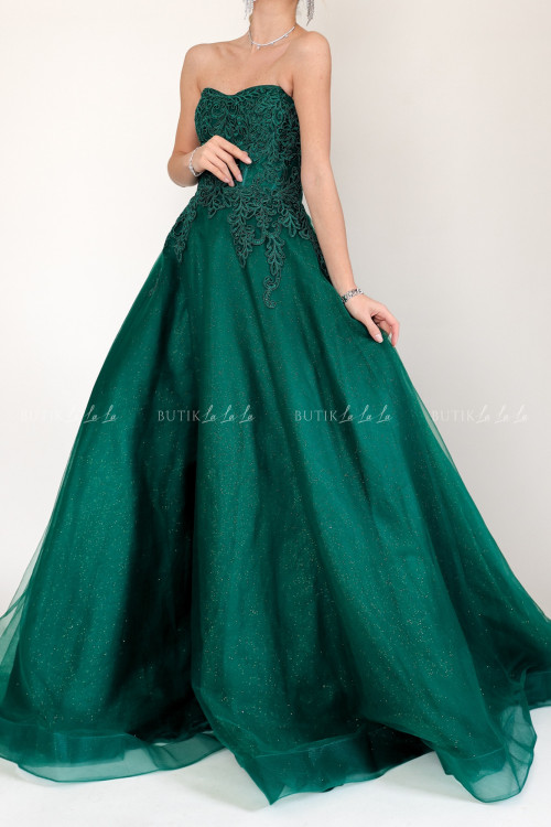 Sukienka maxi butelkowa zieleń Juliette 3