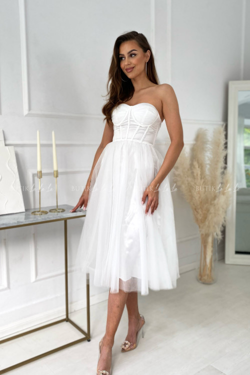 Sukienka biała tiulowa Lili