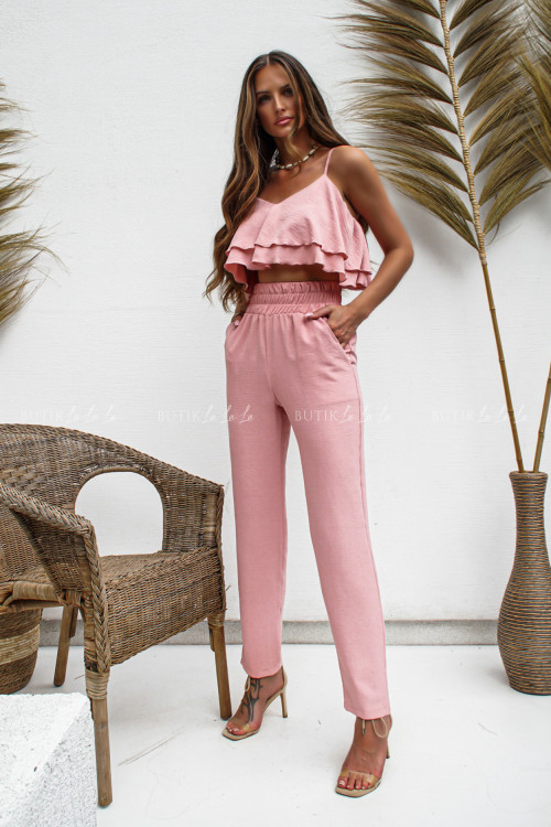 Komplet dwuczęściowy pudrowy Avallio 1