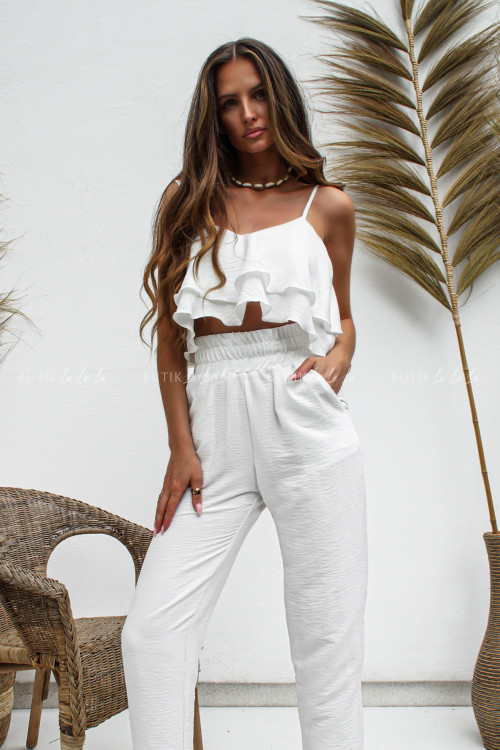 Komplet dwuczęściowy biały Avallio 2