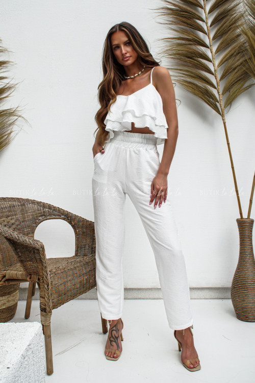 Komplet dwuczęściowy biały Avallio