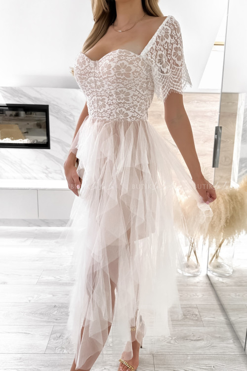 sukienka pudrowa koronkowa Versi 1