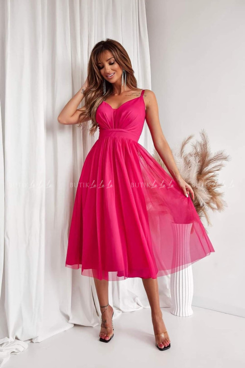 Sukienka tiulowa fuksja Safira