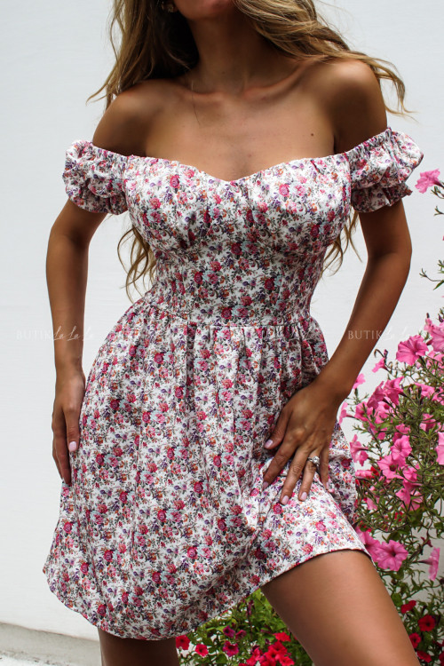 sukienka w kwiatowy print Atena