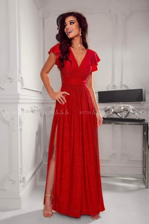 sukienka czerwona maxi Karolain 3