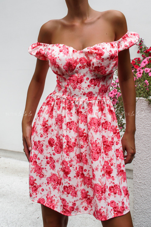 sukienka w kwiatowy print Atena